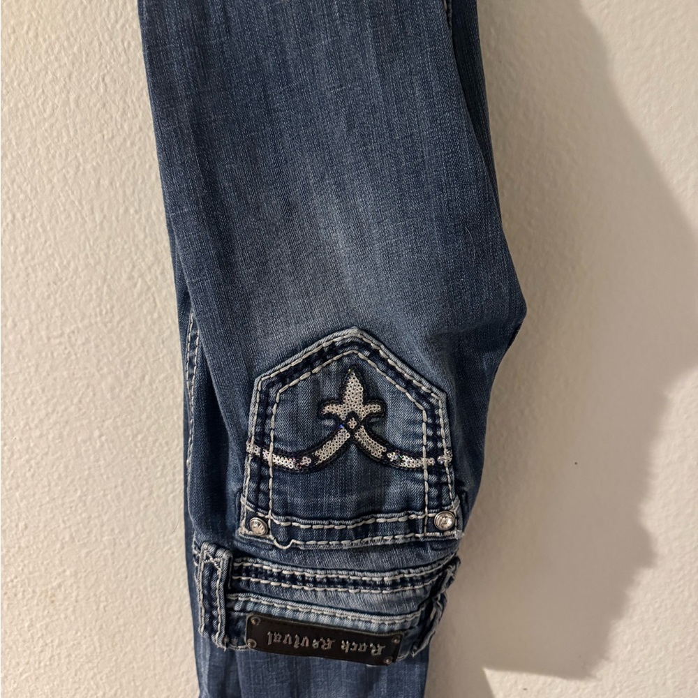 Rock Revival Dark Blue Ankle & Cropped Jeans - Picture 5 of 5